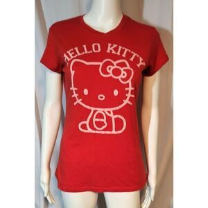 Hello Kitty Sanrio Red Graphic Tee T-shirt - Size Large
